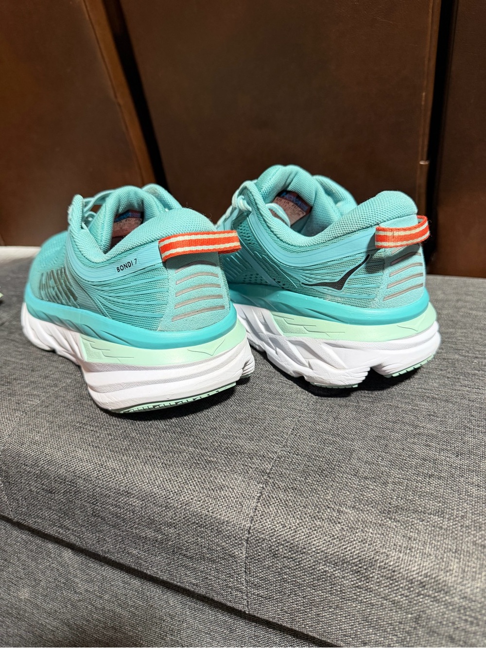 Hoka One One Women's Mint Teal Running Sneakers - Picture 5 of 7